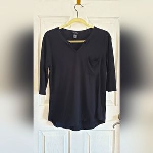 Rue 21 Black 3/4 Sleeve Shirt
